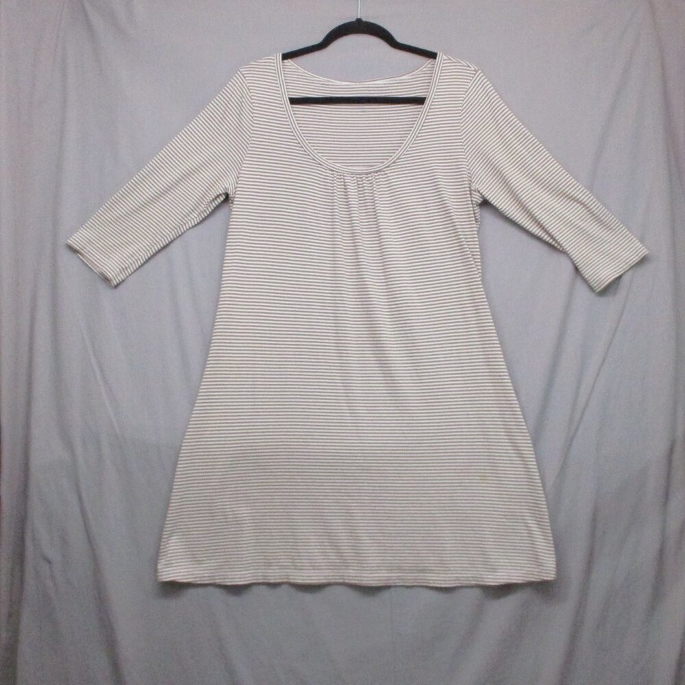 Old Navy Tunic Dress Striped Brown & White Women Size | L